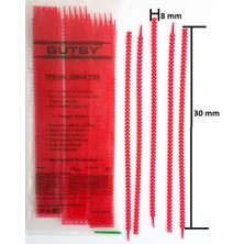 Gutsy Cırt Kelepçe Elastomer Çok Kullanımlı Sök-Tak Klips 100’LÜ Paket - 30 cm Kırmızı