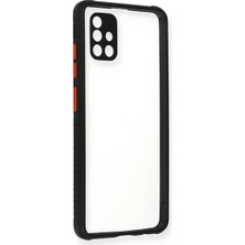 Prativas Galaxy A71 Kılıf Miami Şeffaf Silikon - Siyah
