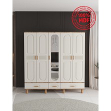 T&B Dova 5 Kapaklı Çekmeceli Gardırop - Tamamı Mdf