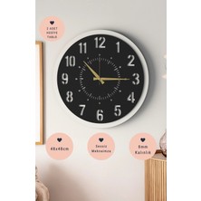 Lupokraft Modern Dekoratif Duvar Saati - 48 cm Sessiz Akar Mekanizma - Minimalist Tasarım 8 mm Ahşap