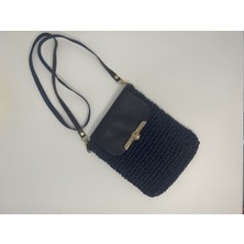 Atlasın Evreni Lacivert Simli Yan Çanta Lacivert Simli - Standart