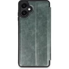 Prativas Galaxy A06 Kılıf Flip Cover - Koyu Yeşil