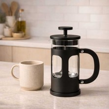 PremiumPort Kahve Demleme Aracı, Şeffaf ve Siyah, 350 Ml, Modern Tasarım