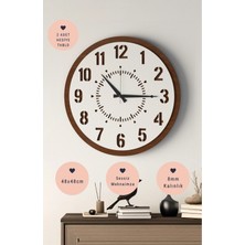 Lupokraft Modern Dekoratif Duvar Saati - 48 cm Sessiz Akar Mekanizma - Minimalist Tasarım 8 mm Ahşap