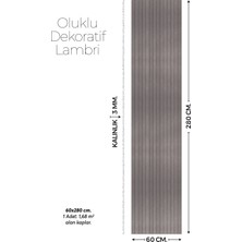 Brano Antrasit Desenli Duvar Lambiri 60X280 Cm-Kendinden Yapışkanlı