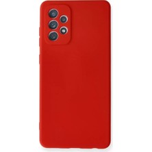 Prativas Galaxy A72 Kılıf Nano Içi Kadife Silikon - Kırmızı
