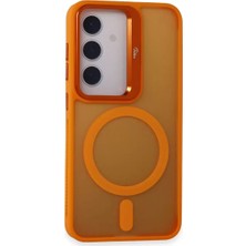 Prativas Galaxy S24 Flet Lens Magsafe Kapak - Turuncu