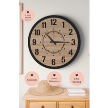 Lupokraft Modern Dekoratif Duvar Saati - 48 cm Sessiz Akar Mekanizma - Minimalist Tasarım 8 mm Ahşap