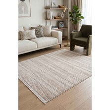 Artloop Messa Vizon/beyaz Robot Süpürgeye Uyumlu Kolay Temizlenebilir Oturma Odası, Koridor, Yatak Odası Halısı Rp 81