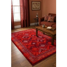 GÜLCEM HOME Buhari Afgan, Geleneksel Etnik Desenli  Salon ve Oturma Odası Halısı