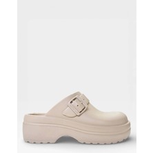 Liger Kadın Comfort Kalın Taban Medikal Hemşire Doktor Sabo Terlik Bej