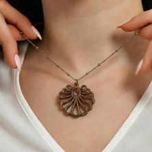 Koçak Takı Ahşap Kolye Modern Özgün Minimalist Takı Model No 279