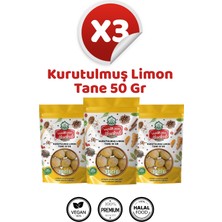 Aladeeb Kurutulmuş Limon Tane 3 x 50 gr ( 3'lü Paket ) C Vitamini Katkısız Organik