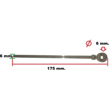 Gutsy Cırt Kelepçe 17.5 cm x 6 mm Siyah Dübelli Klipsli | 6 mm Delik Uyumlu | 10 Adet