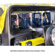 Tofaş Şahin Serisi Için Şık Pleksi Düz Krom Bölmeli Çerçeve