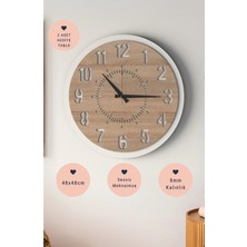 Lupokraft Modern Dekoratif Duvar Saati - 48 cm Sessiz Akar Mekanizma - Minimalist Tasarım 8 mm Ahşap