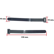 Gutsy Cırt Kelepçe 12 cm x 10 mm Ekstra Geniş Siyah | 120/10 Ağır Hizmet Tipi Kablo Bağı 10 Adet