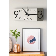 Lupokraft Minimalist Tasarım Yatay Duvar Saati Ev Ofis Dekorasyonu