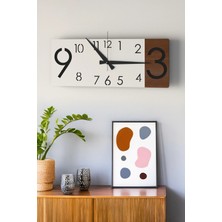 Lupokraft Minimalist Tasarım Yatay Duvar Saati Ev Ofis Dekorasyonu