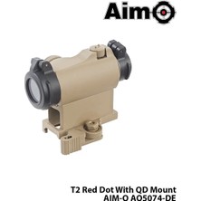 AIM Sport Aım-O®  Red/green-Dot T2 With Qd Mount-Tan Aım-O AO5074-DE