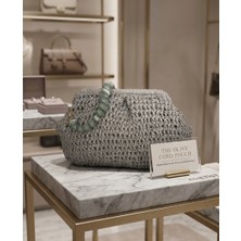 Atlasın Evreni El Örgüsü Renkli Çanta Gri - Standart