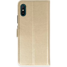 Prativas Redmi 9A Kılıf S Kapaklı Kılıf - Gold