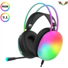 Prativas Kablosuz Bluetooth Kulaklık Rgb Işıklı Kulak Üstü 5.3 Bluetooth Bağlantılı