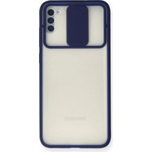 Prativas Galaxy A11 Kılıf Palm Buzlu Kamera Sürgülü Silikon - Lacivert