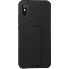 Prativas Redmi 9A Kılıf Mega Standlı Silikon - Siyah