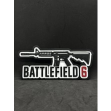 Goka 3D Craft Battlefield 6 M4 Temalı 3D Duvar Dekoru - Gamer Tablo 9 x 20 cm