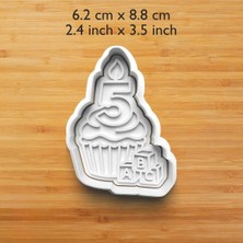 Hobist 5 Yaş Sevimli Doğum Günü Kurabiye ve Şeker Hamuru Kalıbı