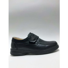 Dia Comfort Hakiki Deri Siyah Cırtlı Ortopedik Hafif Rahat Anatomic Diyabetik Erkek Ayakkabı C-91036DİA