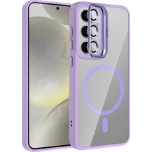 Prativas Galaxy S24 Fe Remim Lensli Magsafe Standlı Kapak - Lila