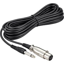 Prativas Fully G-526F 6.3mm Mono Erkek Dişi 5 Metre Siyah Mikrofon Ara Kablosu