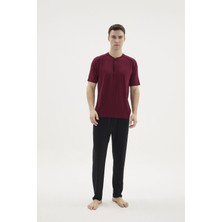 Moda Dua Kocabey KKT-26153 Erkek Midi Yaka Pijama Takımı