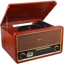 Zibox MagicVoice F29 Retro Vintage Çanta Pikap - CD - Radyo - Bluetooth - Aux - USB Mp3 Çalar