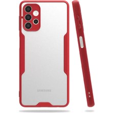 Prativas Galaxy A72 Kılıf Platin Silikon - Kırmızı