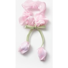 Le Mabelle Pembe Lale Figürlü Kız Çocuk Lastik Toka