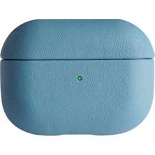 Pileli Store Pilelistore   Airpods 3 (3.nesil) 405 Deri Kılıf - Sierra Blue