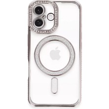 Prativas Iphone 16 Kılıf Joke Simli Magneticsafe Kılıf - Pembe