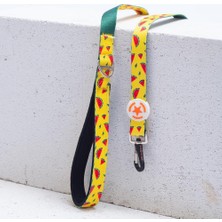 Pawstar Watermelon Leash Karpuz Desenli Kedi Köpek Sevk & Gezdirme Kayışı Köpek Uzatma Tasması-1,5cm