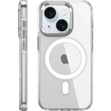 Prativas Iphone 15 Kılıf Crystal Magsafe Kapak - Şeffaf