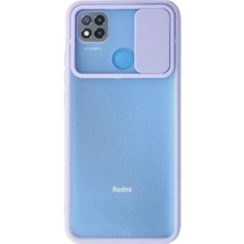 Prativas Redmi 9c Kılıf Palm Buzlu Kamera Sürgülü Silikon - Lila