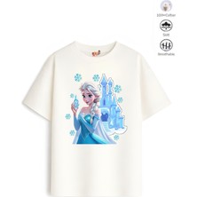 Belya Kids Wear Kız Çocuk Tam Kalıp Buz Tasarım 55 Oversize Tişört