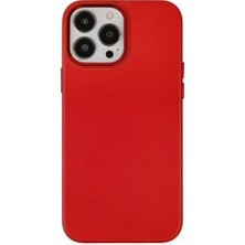 Prativas Iphone 13 Kılıf Asya Deri Silikon - Kırmızı
