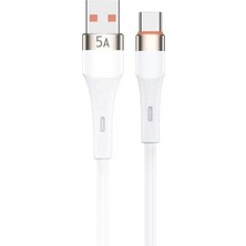 Prativas HC05 Örgülü 5 Amper USB To Type- C 1 Metre Şarj Data Kablosu