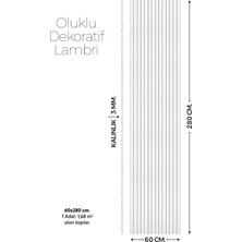 Brano Açık Gri Ahşap Duvar Lambiri 60X280 Cm-Kendinden Yapışkanlı
