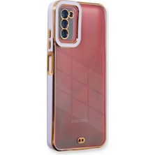 Prativas Galaxy A03S Kılıf Liva Lens Silikon - Lila