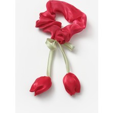 Le Mabelle Kırmızı Lale Figürlü Kız Çocuk Lastik Toka