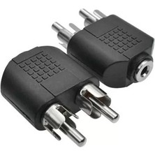 Prativas 3.5 mm Stereo Dişi / 2 Rca Erkek Çevirici